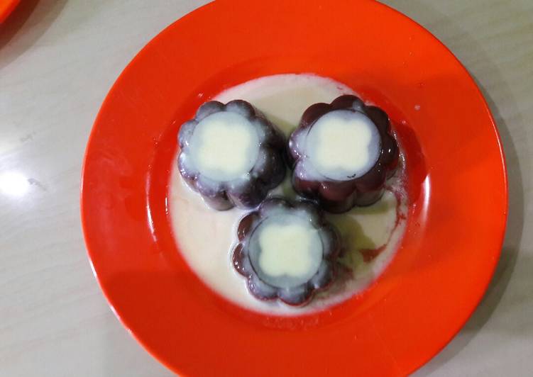 Puding coklat vla vanila