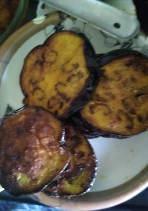 A picture of Brinjal fry.