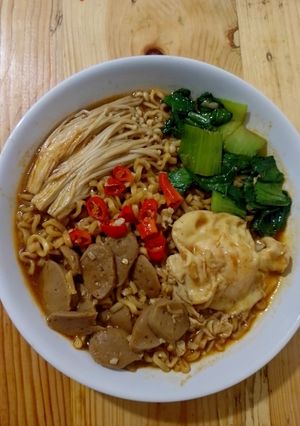 Foto resep Mie goreng kuah nyemek