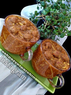عکسی از دستور سوپ ترکی رشته و عدس 🌸