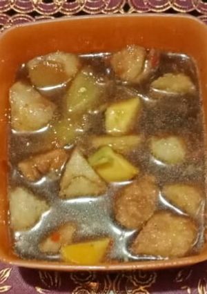 Foto resep Pempek Nasi Kuah Mangga