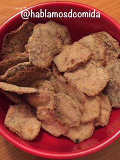 Una foto de Chips de berenjena