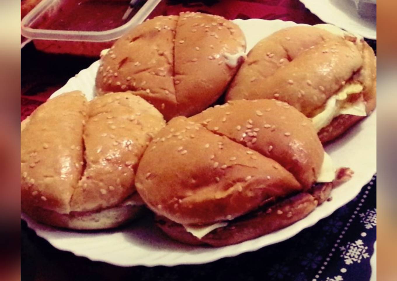 Egg cheese burgers