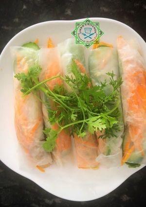 Hình của món Gỏi cuốn chay.