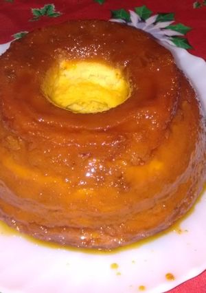 Una foto de Budín de pan exquisto