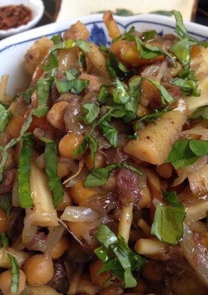 A picture of Braised Parsnips with Dates.