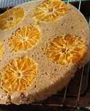 Torta con harina integral o blanca invertida de naranjas (vegan)!