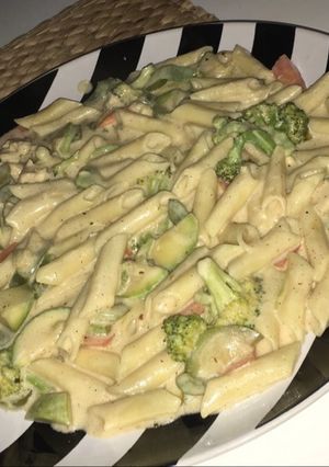 صورة لوصفة باستا الدجاج بالصوص الابيض