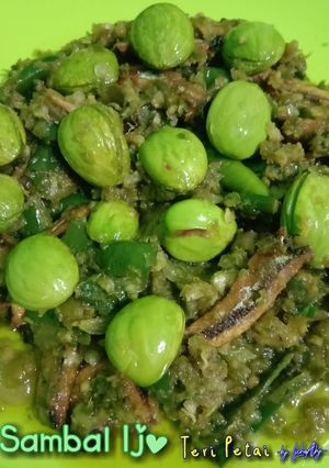 Foto resep Sambal Ijo teri pete
