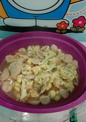 Foto resep Oseng burkol + baso simpel