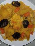 أرز حبة طويلة بالدجاج والخضراوات 😋👌