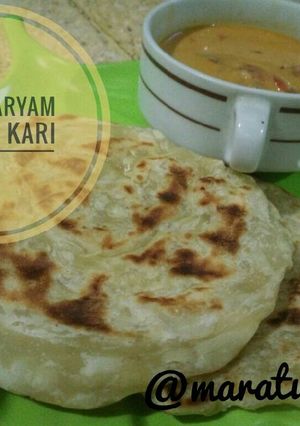 Foto resep Roti Maryam + Kuah Kari