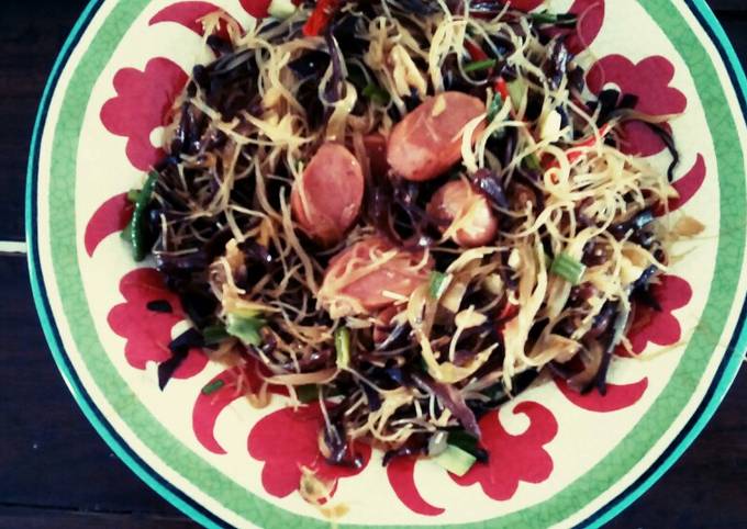 Ternyata ini lho! Resep mudah buat Oseng Bihun jamur kuping  enak