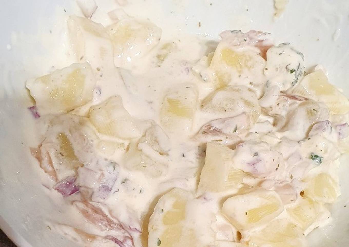 Salade de patates à la truite fumée