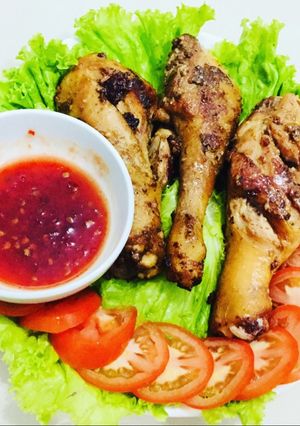 Hình của món Đùi gà nướng bơ tỏi.