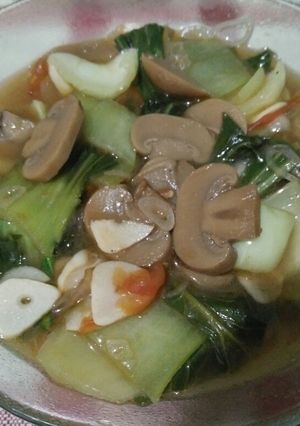 Foto resep Tumis pakcoy jamur kancing