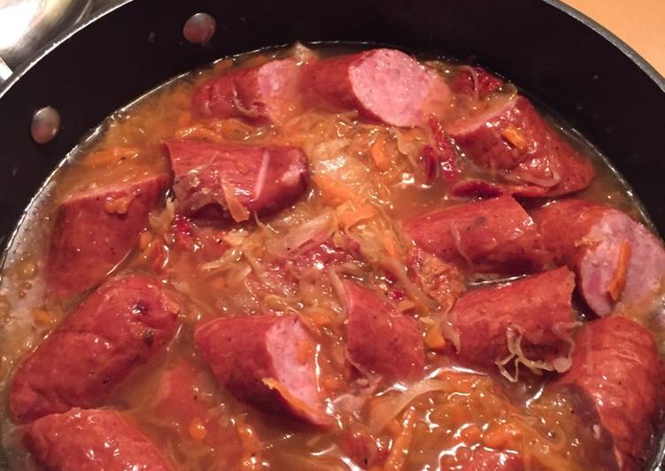 Simple Way to Prepare Homemade Kielbasa with Sauerkraut