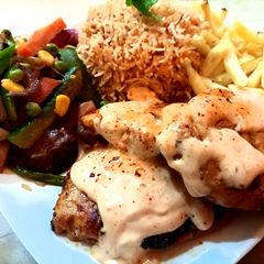 A picture of Moroccan chicken steak.
