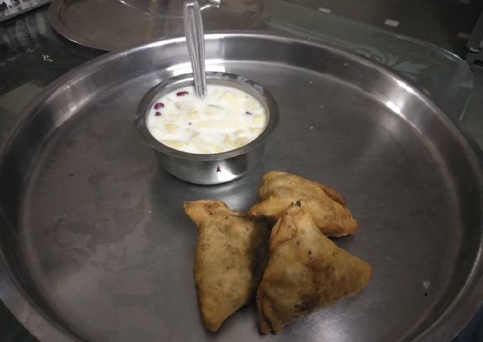 Step-by-Step Guide to Make Quick Samosa with fruit salad