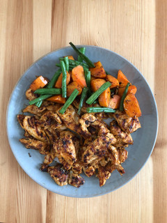 Foto resep Grilled Chicken with Veggies - Ayam Panggang dengan Sayur Tanpa Oven