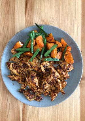 Foto resep Grilled Chicken with Veggies - Ayam Panggang dengan Sayur Tanpa Oven