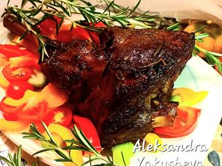 Lamb shank with rosemary