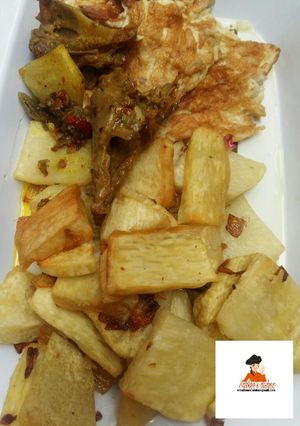 A picture of Fried yam.