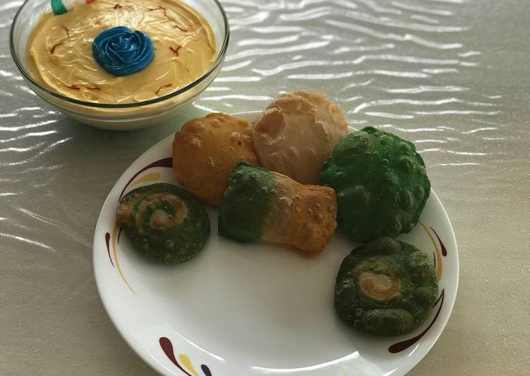 Recipe of Favorite Spinach, carrot and plain puris