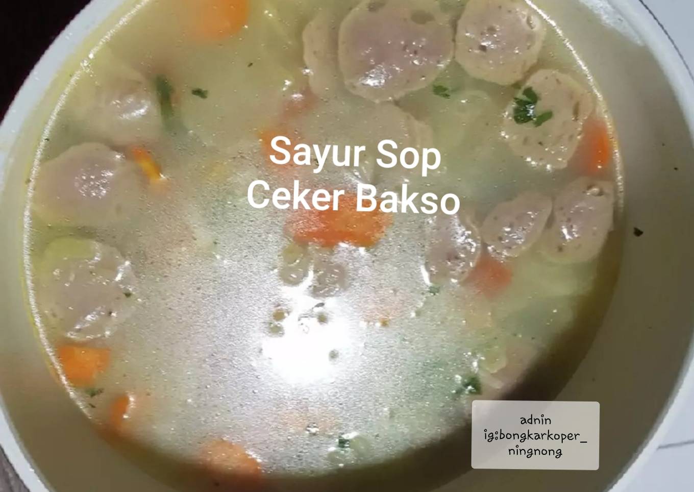 Sayur sop ceker bakso