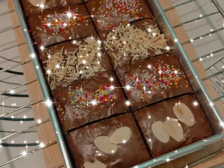 Cara Mudah Menyiapkan Resep BROWNIES SHINY CRUST (FUDGY BROWNIES) yang Lezat Sekali Anti Ribet, Mantap