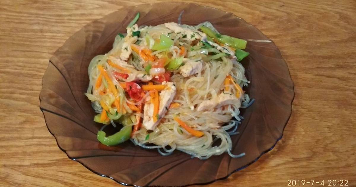 Фунчоза С Курицей И Овощами Фото