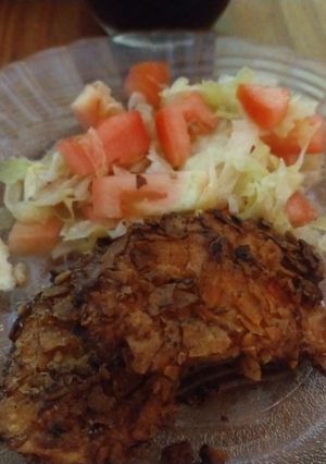 Una foto de Pollo frito con doritos