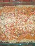 Tallarines con mariscos y salsa rosa