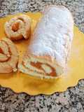 Brazo de gitano relleno de mermelada de durazno 🍑