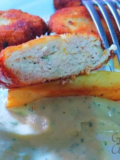 Una foto de Nuggets de pollo al curry japonés y queso agrio