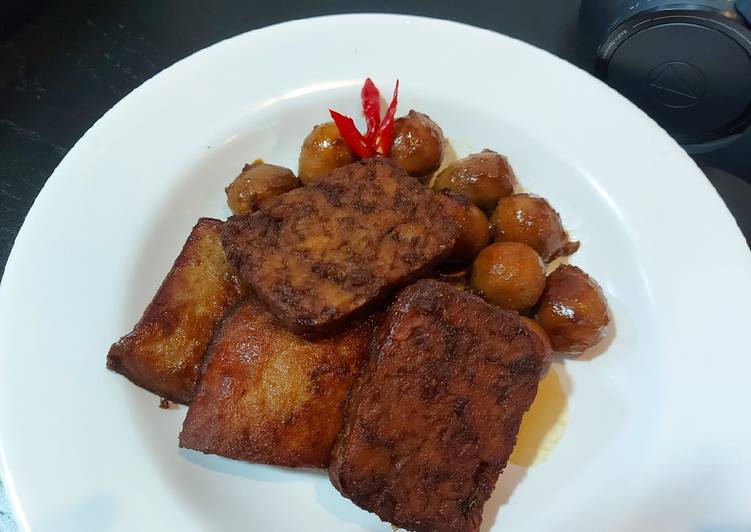 Bacem (tempe, tahu, telur puyuh)?