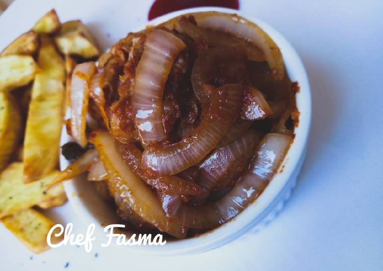 Easiest Way to Make Homemade Spicy onion sauce | The Best Food|Simple Recipes for Busy Familie