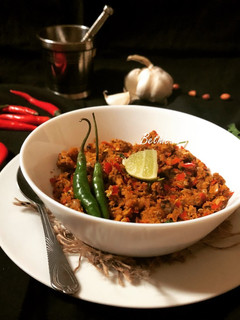 A picture of Fresh Red Chili Thecha.
