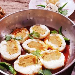 A picture of Niramish Dimer Dalna/Egg Curry without Egg.