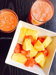 A picture of Watermelon, Pineapple Smoothie.