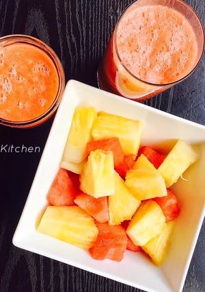 A picture of Watermelon, Pineapple Smoothie.