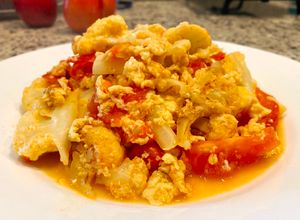 Hình của món Bông Cải Trắng Xào Trứng.