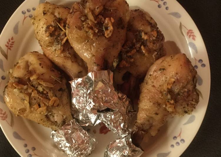 Easiest Way to Make Super Quick Homemade Garlic and Italian herb chicken drumstick