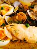 Monkfish in Green Sauce with Clams