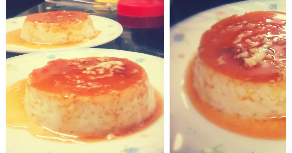 Premium Photo  Creme caramel condensed milk pudim with melting