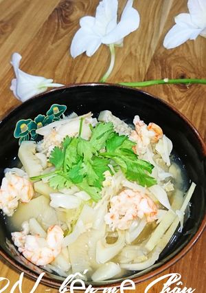 Hình của món Canh mít non nấu tôm.