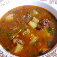 Lauki gosht (shorbay wala) A picture of Lauki gosht (shorbay wala).