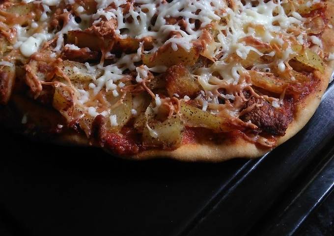 Recipe of Speedy Baked French fries wheat base pizza