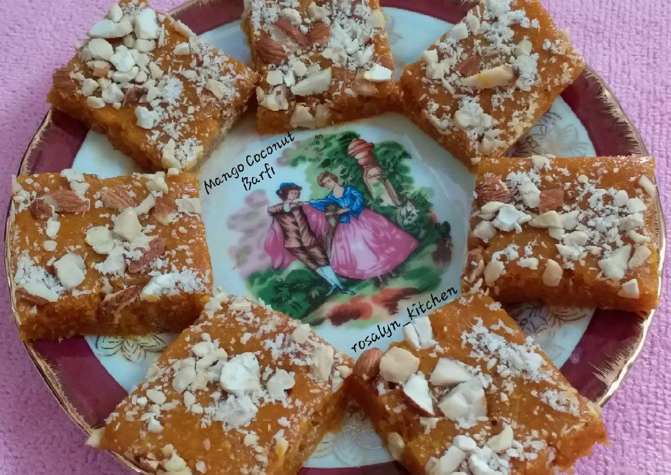 Mango Coconut Burfi