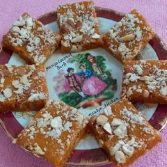 A picture of Mango Coconut Burfi.